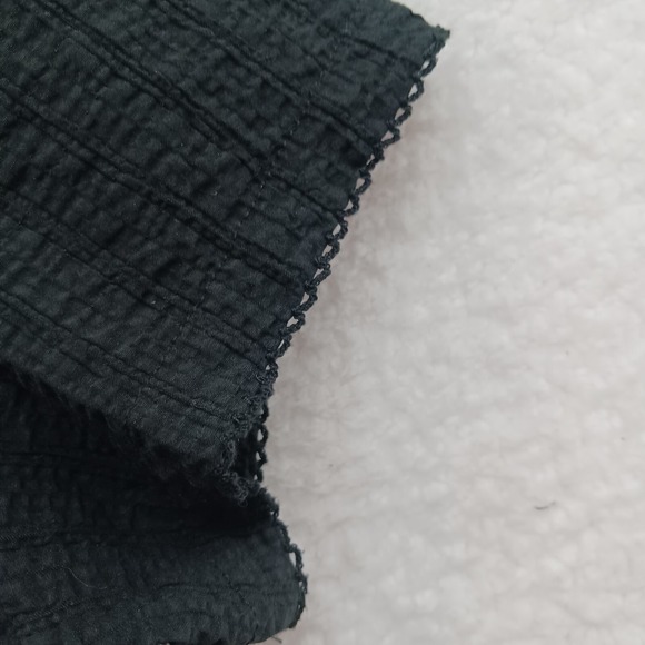 Woolrich Women Black Casual Dress Size Large Knee Length Cap Sleeve Lightweight - Picture 5 of 8